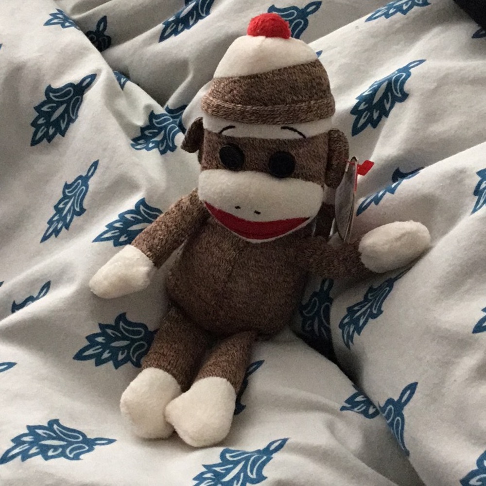 Socks the Sock Monkey Beanie baby NWT